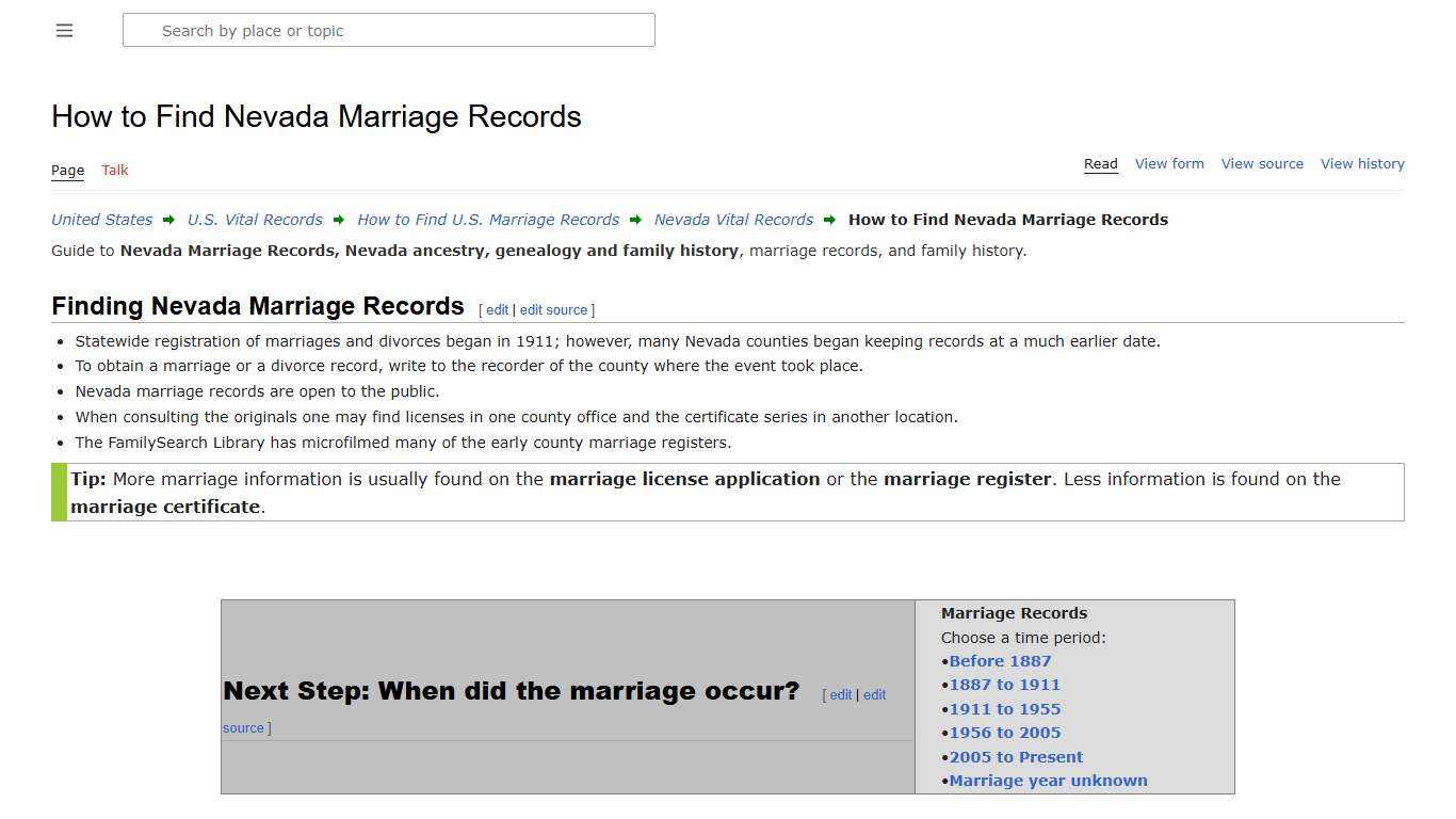 How to Find Nevada Marriage Records • FamilySearch
